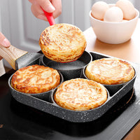 4-Hole Frying Pot Pan Non-stick Egg Pancake Steak Hamburg Omelet Pan Tool