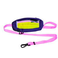 Hands Free Pet Dog Leash with Waist Bag for Running Walking Training Hiking -Pink