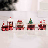 Merry Christmas Wooden Train Ornament Christmas Decoration Xmas Gifts New Year-Red