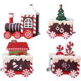 Merry Christmas Wooden Train Ornament Christmas Decoration Xmas Gifts New Year-Red