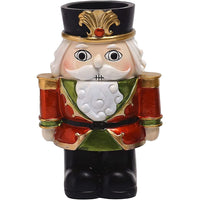 Nutcracker Candle Holder Desk Ornament Gift Creative Christmas Decoration -Red