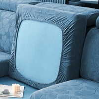 Sofa Cushion Cover High Stretch Sofa Seat Slipcover Protector Single Seat-Blue