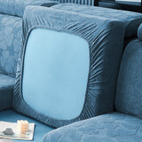 Sofa Cushion Cover High Stretch Sofa Seat Slipcover Protector 2 Seat-Blue