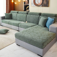 Sofa Cushion Cover High Stretch Sofa Seat Slipcover Protector 4 Seat-Green