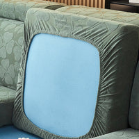 Sofa Cushion Cover High Stretch Sofa Seat Slipcover Protector 4 Seat-Green