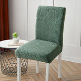 2Pcs Stretch Dining Chair Cover Seat Covers Washable Banquet Wedding Party Jacquard Chair Cover-Green