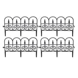 4 Pack Garden Plastic Fence Border Edging Panel Lawn Covers Yard Outdoor Decor Black