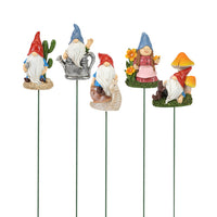 5 Pcs Set Gnomes Garden Art Resin Garden Ornament Home Decor Lawn Ornaments