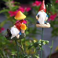 5 Pcs Set Gnomes Garden Art Resin Garden Ornament Home Decor Lawn Ornaments