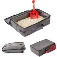 Portable Rectangle Foldable Pet Cat Travel Litter Box