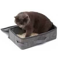 Portable Rectangle Foldable Pet Cat Travel Litter Box