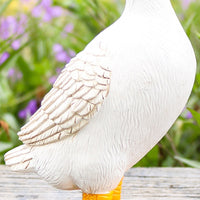 Simulation White Duck Garden Statue Resin Statue Landscape Decoration Yard Ornament-Standing Style