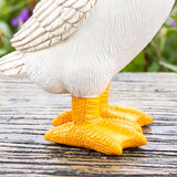 Simulation White Duck Garden Statue Resin Statue Landscape Decoration Yard Ornament-Standing Style