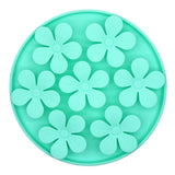 Pet Cat Slow Feeder Food Mat Treat Lick Mat Feeding Mat Enrichment Toys with Suction Cup-Green