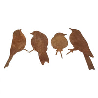 4Pcs Metal Birds Decorations Simulation Birds Models Fake Artificial Animal Ornaments