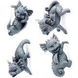 4Pcs Garden Statue Sculpture Animal Figurine Dragon Statue Decors