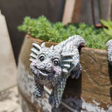 4Pcs Garden Statue Sculpture Animal Figurine Dragon Statue Decors