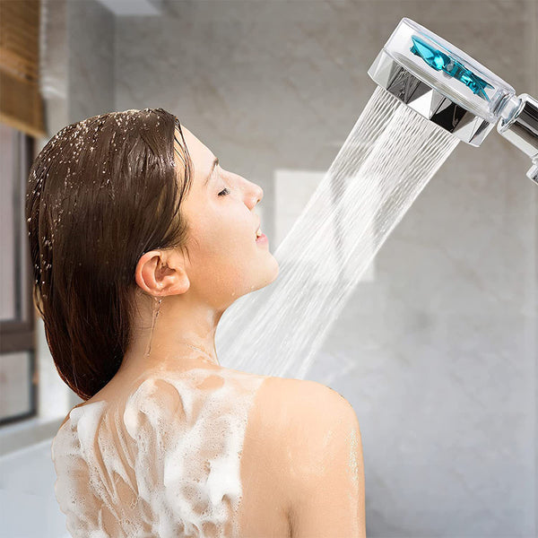 Handheld Propeller Bathroom Shower Head Blue