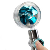 Handheld Propeller Bathroom Shower Head Blue