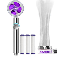 Handheld Propeller Bathroom Shower Head Purple