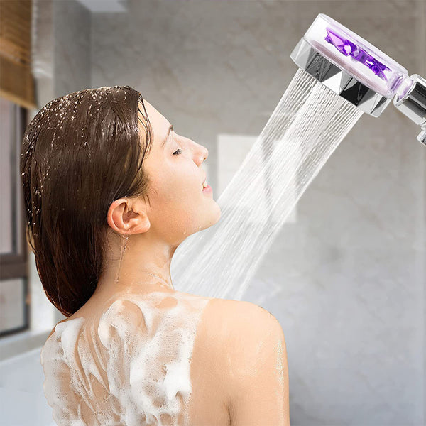 Handheld Propeller Bathroom Shower Head Purple