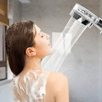 Handheld Propeller Bathroom Shower Head Silver