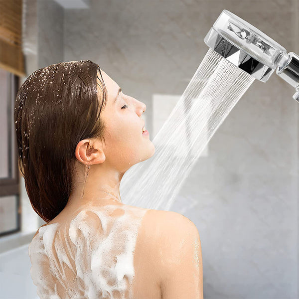 Handheld Propeller Bathroom Shower Head Silver