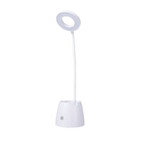 LED Desk Lamp with Pen Holder and Phone Stand-White Light