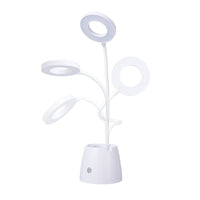 LED Desk Lamp with Pen Holder and Phone Stand-White Light