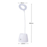 LED Desk Lamp with Pen Holder and Phone Stand-White Light