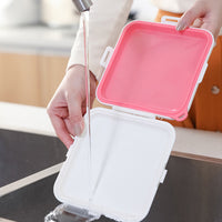 Reusable Sandwich Boxes Storage Box Container Lunch Box Food Storage Case-Pink