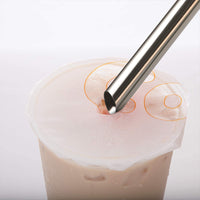 Set of 7Pcs BOBA Bubble Tea Straws Stainless Steel Wide Caliber Straws Reusable Straws