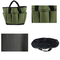 Garden Tool Bag Gardening Tote with Pockets Garden Plant Tool Store Bag Container Green