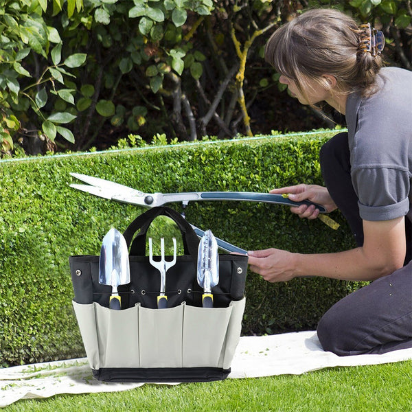 Garden Tool Bag Gardening Tote with Pockets Garden Plant Tool Store Bag Container Black