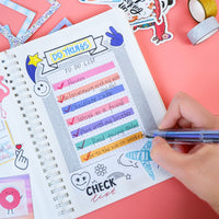 FancyGrab DIY Journal Kit with Scrapbooking Supplies Stickers Style 1