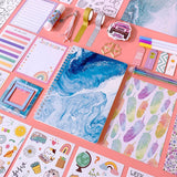 FancyGrab DIY Journal Kit with Scrapbooking Supplies Stickers Style 2