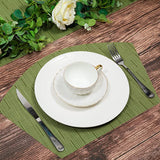 Set of 7 Placemats Coasters for Dining Table Green