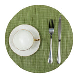 Set of 7 Placemats Coasters for Dining Table Green