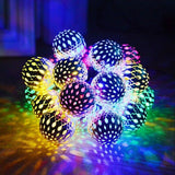 6M 40LED LED Moroccan Globe String Lights-Multicolor