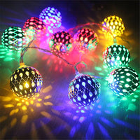 6M 40LED LED Moroccan Globe String Lights-Multicolor