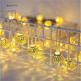 6M 40LED LED Moroccan Globe String Lights-Warm white