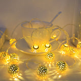 6M 40LED LED Moroccan Globe String Lights-Warm white