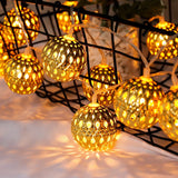 6M 40LED LED Moroccan Globe String Lights-Warm white