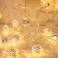 6M 40LED LED Moroccan Globe String Lights-Warm white