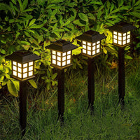 2Pcs Solar Powered Palace Ground Light Outdoor LED Palace Light Garden Light