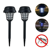 4Pcs/8Pcs Solar LED Light & UV Bug Zapper Mosquito Fly Insect Repeller Killer Garden Path Lamp