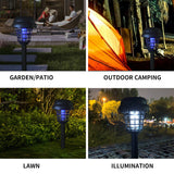 4Pcs/8Pcs Solar LED Light & UV Bug Zapper Mosquito Fly Insect Repeller Killer Garden Path Lamp