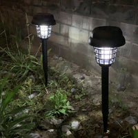 4Pcs/8Pcs Solar LED Light & UV Bug Zapper Mosquito Fly Insect Repeller Killer Garden Path Lamp