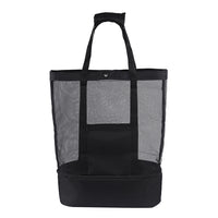 1X/2X Large Mesh Beach Tote Bag with Cooler