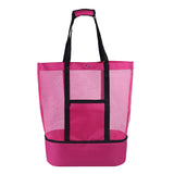 1X/2X Large Mesh Beach Tote Bag with Cooler